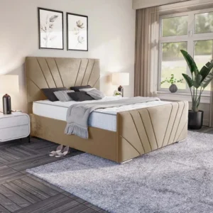 Casablanca Divan Bed - Cream Plush Velvet