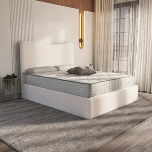 Cairo Upholstered Ottoman Bed - Cream Boucle