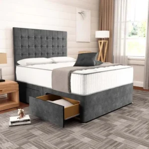 Kingston Divan Bed - Charcoal Coniston